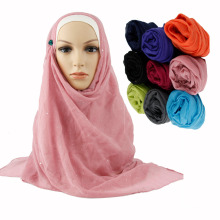 Moda hijab reluciente al por mayor bufanda musulmana